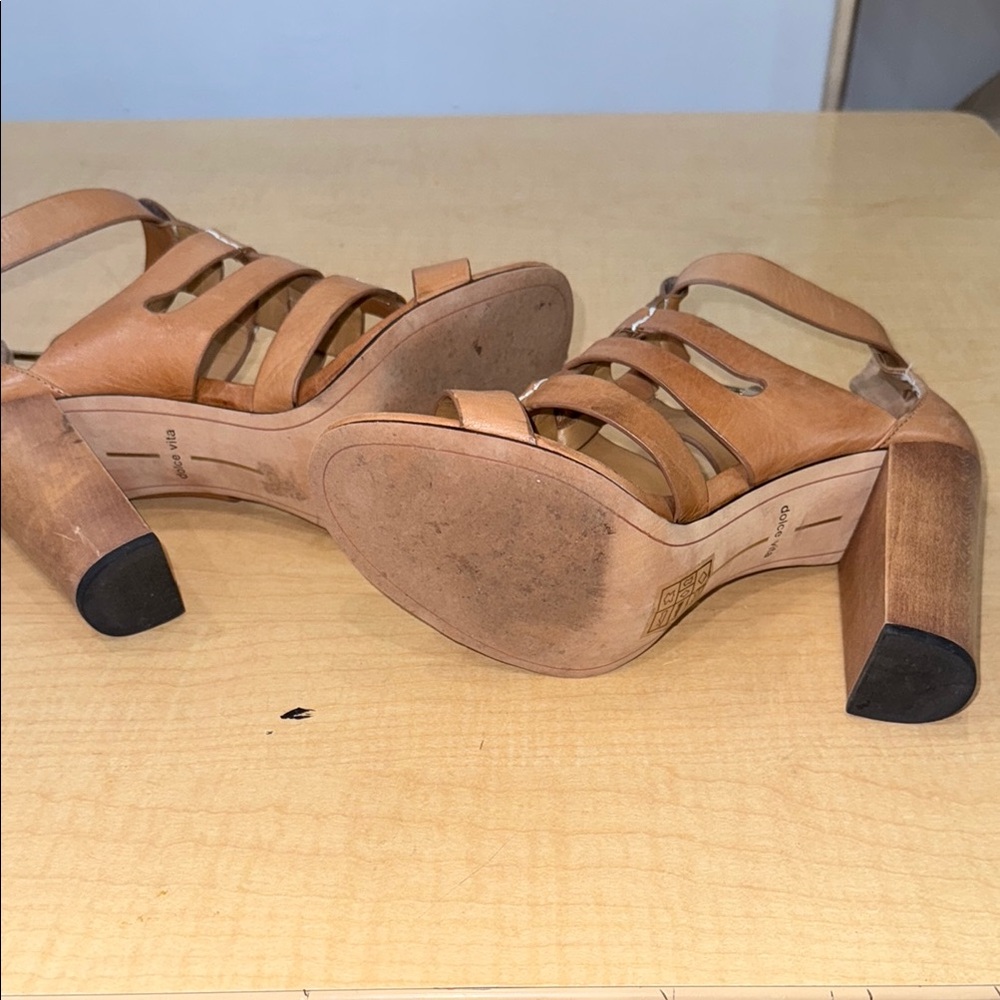 Dolce Vita Tan Strappy Heels - Picture 5 of 5